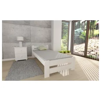 Postel Postel masiv Union - BÍLÁ 90 x 200 cm + rošt ZDARMA