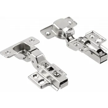 Nábytkové kování GTV Závěs hc polonaložený, podložka H 0 se 4 otvory bez euro, baleno po 2 ks + zátky + šrouby