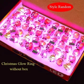 Svítící sada prstenů pro děti | 10 kusů náhodné motivy - 5 ks,Vánoce