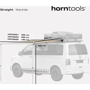 Markýza Horntools Markýza rovná na auto - více rozměrů Velikost: 140x200
