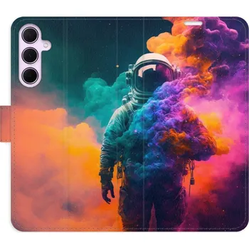 Pouzdro na mobilní telefon Flipové pouzdro iSaprio - Astronaut in Colours 02 - Samsung Galaxy A35 5G