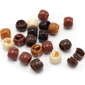 Ozdoba do vlasů Korálky na vlasy - hnědý mix, 20 ks