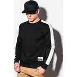 Ombre Clothing Pánská mikina bez zapínání Baisashi černá S OM-SSNZ-22FW-010 V4