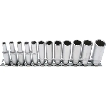 Dílna Sada nástrčných dvanáctihranných hlavic, prodloužené 6,3 mm (1/4") palcové velikosti (12 dílů) BGS102757