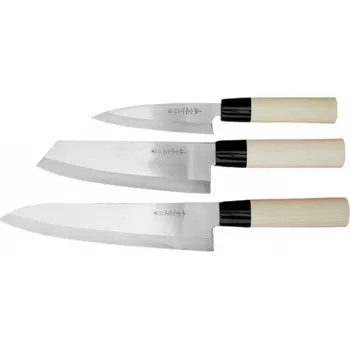 Kuchyňský nůž Sada 3 nožů Satake Megumi nůž šéfkuchaře / Santoku Bunka / univerzální nůž