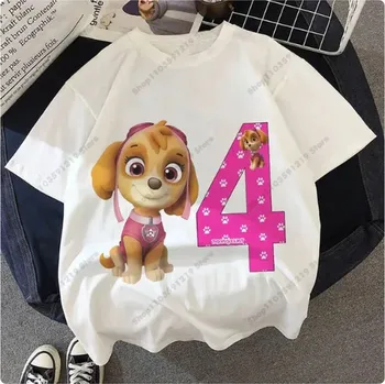 Dívčí tričko Narozeninové tričko Tlapková Patrola (Skye) Varianta: 4, Velikost: 120/6T