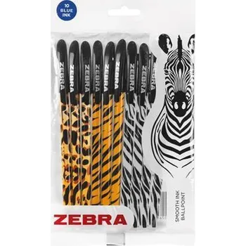 Kuličkové pero "Animal Doodler'z", modrá, mix vzorů, 0,27 mm, s víčkem, ZEBRA 2617