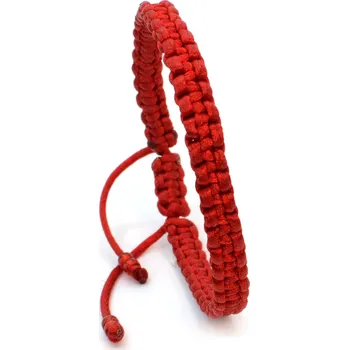 Náramek WUX Saténový pletený náramek VELIKOST NÁRAMKU: Dámská 16cm, SATÉNOVÁ BARVA PROVÁZEK: Červená lesklá