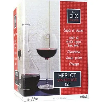Víno LE DIX MERLOT 10L BAG IN BOX