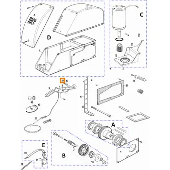 Pohon brány Nice V6X15B.5102 šroub příruby ROBUS/ROX
