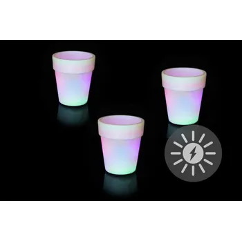 Venkovní osvětlení Solární osvětlení - květináč se změnou barev - 3 kusy