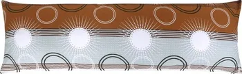 Povlak na dekorativní polštářek Bellatex Povlak na relaxační polštář 7923 55 x 180 cm paprsek hnědý