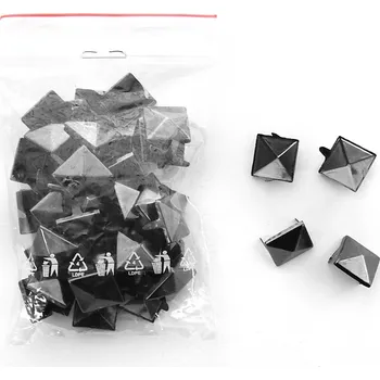 Cvoček na textil, pyramida, 12 x 12 mm, barva gunmetal, 1ks