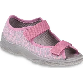 Dívčí bačkory Dívčí sandálky BEFADO MAX 969X092 - růž. pantera Velikost: 26