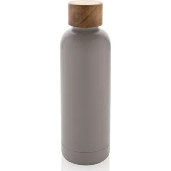 Termohrnek Termo lahev Wood z RCS recyklované nerezové oceli - P435.539
