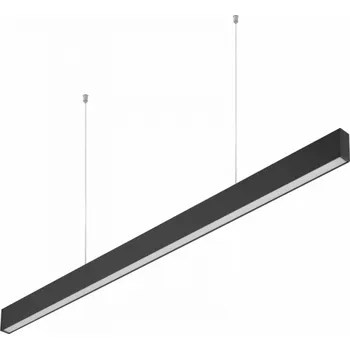 Závěsné svítidlo LED LIVIA, 40 W, 3600 lm, AC 220–240 V, 50–60 Hz, 100°, RA 80, IP20, AL/PC, 4000 K, 120 cm, černé