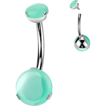 Piercing Piercing do pupíku - TITAN, Zelený onyx