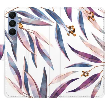 Pouzdro na mobilní telefon Flipové pouzdro iSaprio - Ornamental Leaves - Samsung Galaxy A25 5G