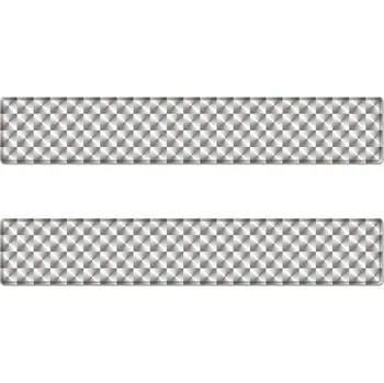 Samolepicí dekorace na vozidlo 3D pružné bílé gelové odrazky, 140 x 25 mm, 2 ks