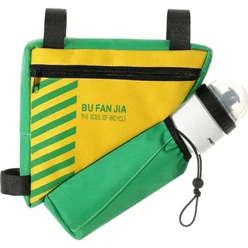 brašna na kolo Trojúhelníková rámová taška na kolo s příslušenstvím - Žlutá zelená A