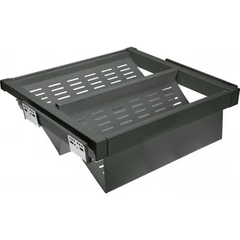 Botník Zásuvka Elite na boty kovová 600 mm s funkcí tichého zavírání, šedá antracitová