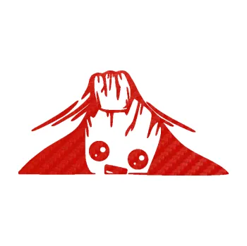 Samolepicí dekorace na vozidlo Kuk 007 pravá Groot vykukuje (53 - 3D karbon červený) SAMOLEPKA NA AUTO, NÁLEPKA, FÓLIE, POLEP, TUNING, VLASTNÍ TEXT, TISK, AUTOSAMOLEPKY.cz, POLEPY, OBRÁZEK, LOGO, 3D STICKERS