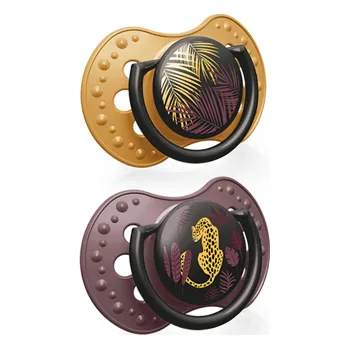 LOVI Silikonový dynamický dudlík JUNGLE VIBES 18+m 2ks holka