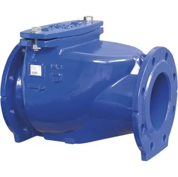 Kanalizační potrubí Vag RETO-STOP TYP 101 zpětná klapka DN80, PN10/16, měkkotěsnicí, přírubová, s čisticí zátkou, voda, litina