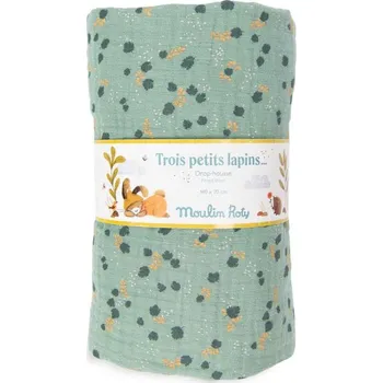Prostěradlo MOULIN ROTY Mušelinové prostěradlo 70 x 140cm Petits Lapins
