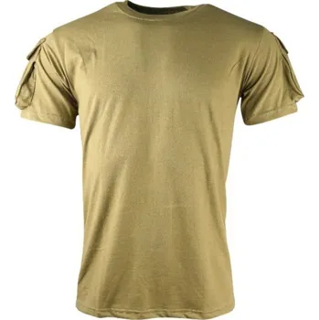 Pánské tričko KOMBAT Triko TACTICAL VELCRO krátký rukáv COYOTE 3XL COYOTE BROWN