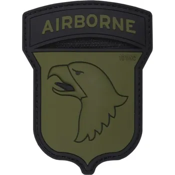 Nášivka 101INC Nášivka 3D plastová AIRBORNE 101 ZELENÁ