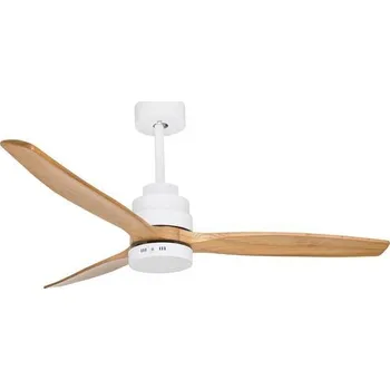 Nova Luce Stropní ventilátor se světlem NATURE, dubové dřevo, 5 rychlostí 25W LED