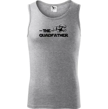 Dron quadfather - Tílko pánské Core - M ( Tmavě šedý melír )