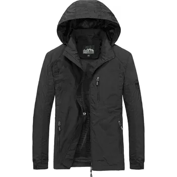 Pánská softshellová bunda Pánská větrovka s kapsami Barva: Černá, Velikost: M