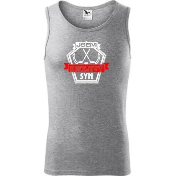 Jsem hokejový syn - Tílko pánské Core - L ( Tmavě šedý melír )