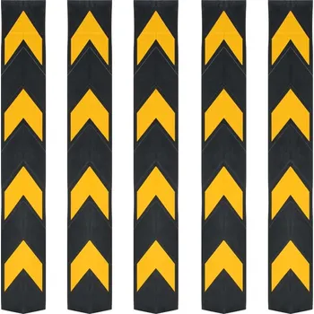 Dopravní značka vidaXL Reflexní ochranné profily na rohy 5 ks gumové 80 cm [142839]