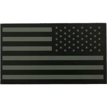 Příslušenství pro sportovní střelbu MILITARY RANGE Nášivka IFF IR vlajka USA VELCRO reverzní ZELENÁ