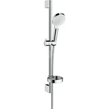 Hansgrohe CROMETTA VARIO 2JET sprchová souprava 4-dílná, ruční sprcha pr. 100 mm, 2 proudy, tyč, hadice, mýdlenka, bílá/chrom