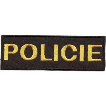 Nášivka NAVYS Nášivka POLICIE malá ČERNÁ se žlutou nití