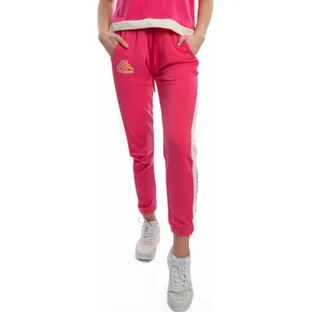 Dámské kalhoty Kappa LOGO FESIA kalhoty růžová/bílá milk XS