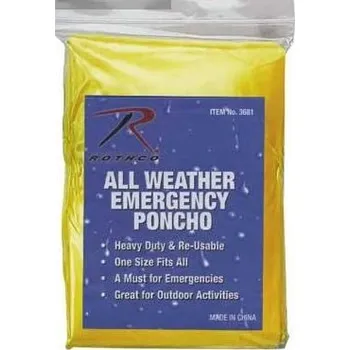 Pláštěnka ROTHCO Pončo nouzové slabé ŽLUTÉ