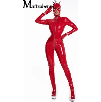 Dámská erotická souprava Erotická souprava s maskou ďabel Velikost: 4XL, Barva (Varianta): Červená