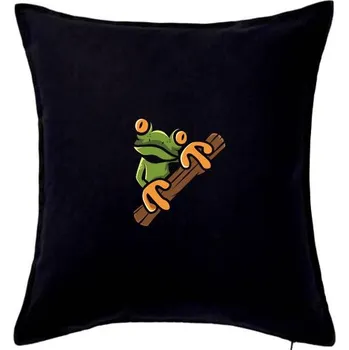 Polštář Žabka - Polštář 50x50 - 50x50 - Pouze potah ( Černá )