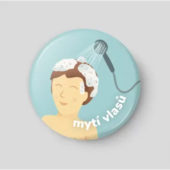 Magnetická kreslící tabulka Mytí vlasů - plánovací magnetka