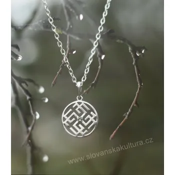 Přívěsek Stříbrný přívěsek s vltavínem - Svarožič Rhodiování: Bez Rhodia