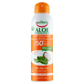 Přípravek na opalování Equilibra Aloe Latte Spray Solare SPF50+ 150 ml