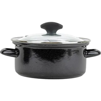 Hrnec BELIS Smaltovaný rendlík se skleněnou poklicí ø 24 cm - 4.5 l - STANDARD PLUS