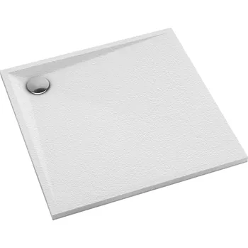 Sprchová vanička Omnires Stone čtvercová sprchová vanička 80x80 cm bílá STONE80/KBM