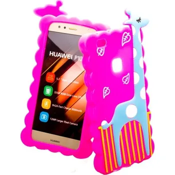 Pouzdro na mobilní telefon Pouzdro 3DFun Huawei P10 Lite Girrafe Růžové