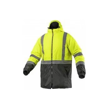 LEDA výstražná parka zateplená žlutá M